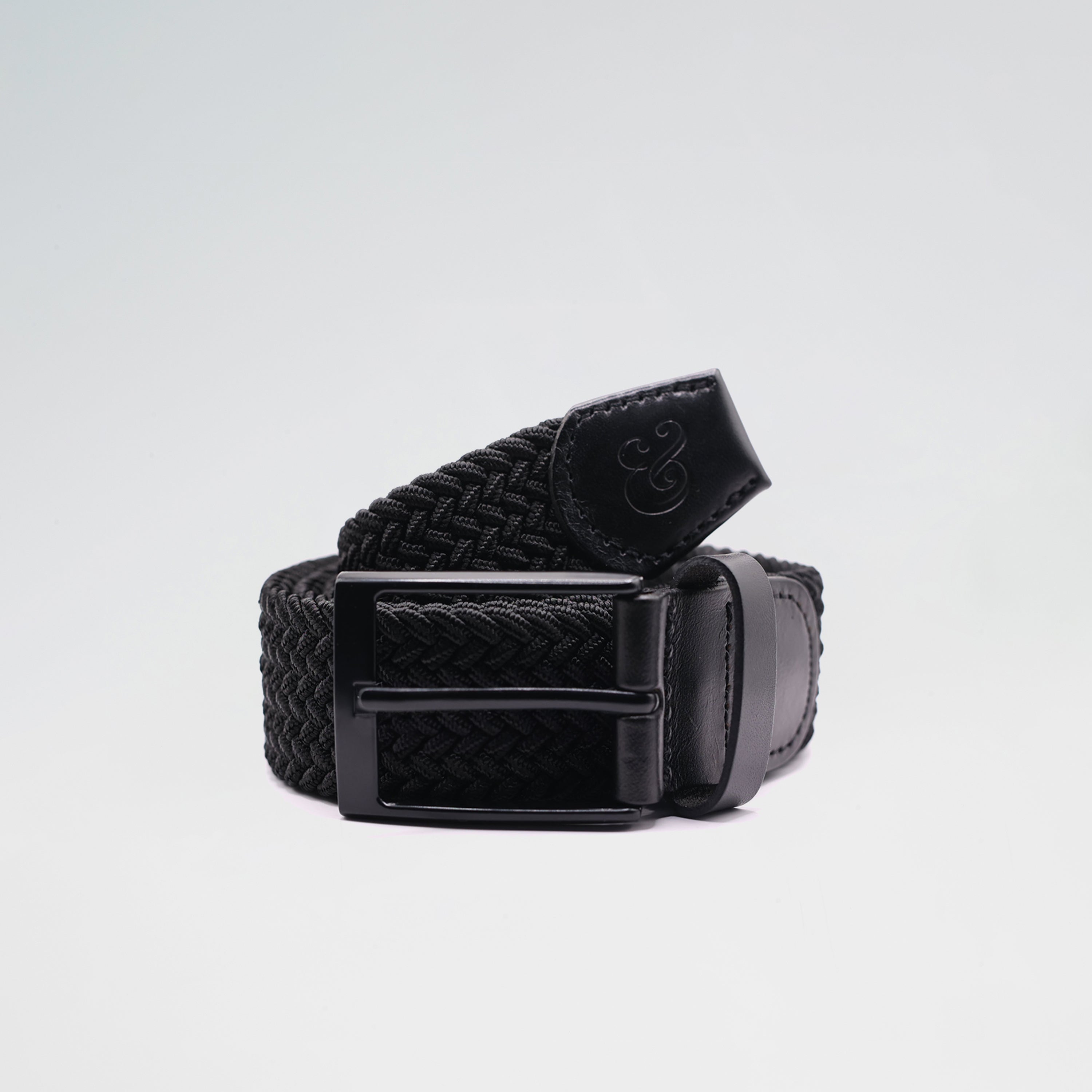 Black Woven Stretch Belt – Collars & Co display picture 2