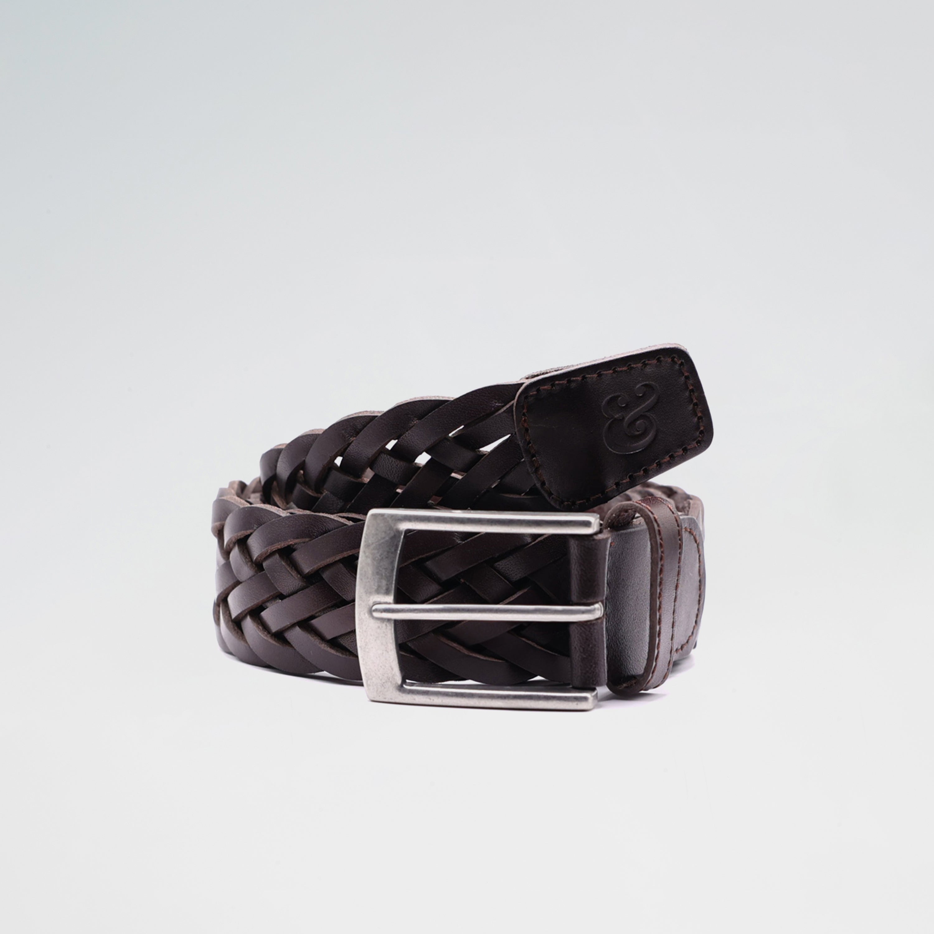 Leather braided belts hotsell