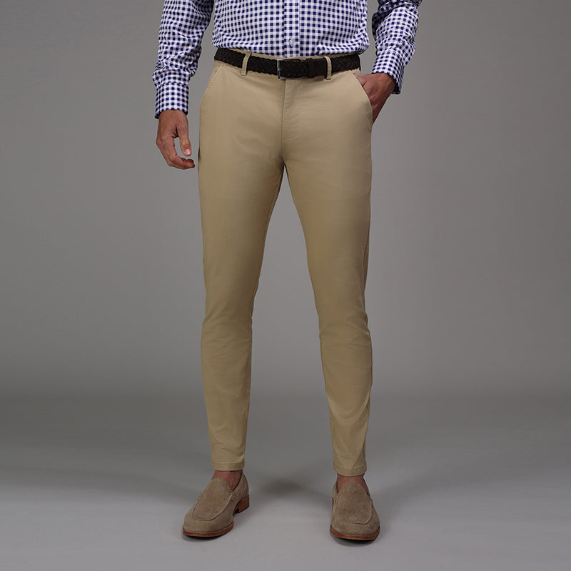 CEO Chino Classic Pocket Cotton Stretch Pants Khaki – Collars & Co.