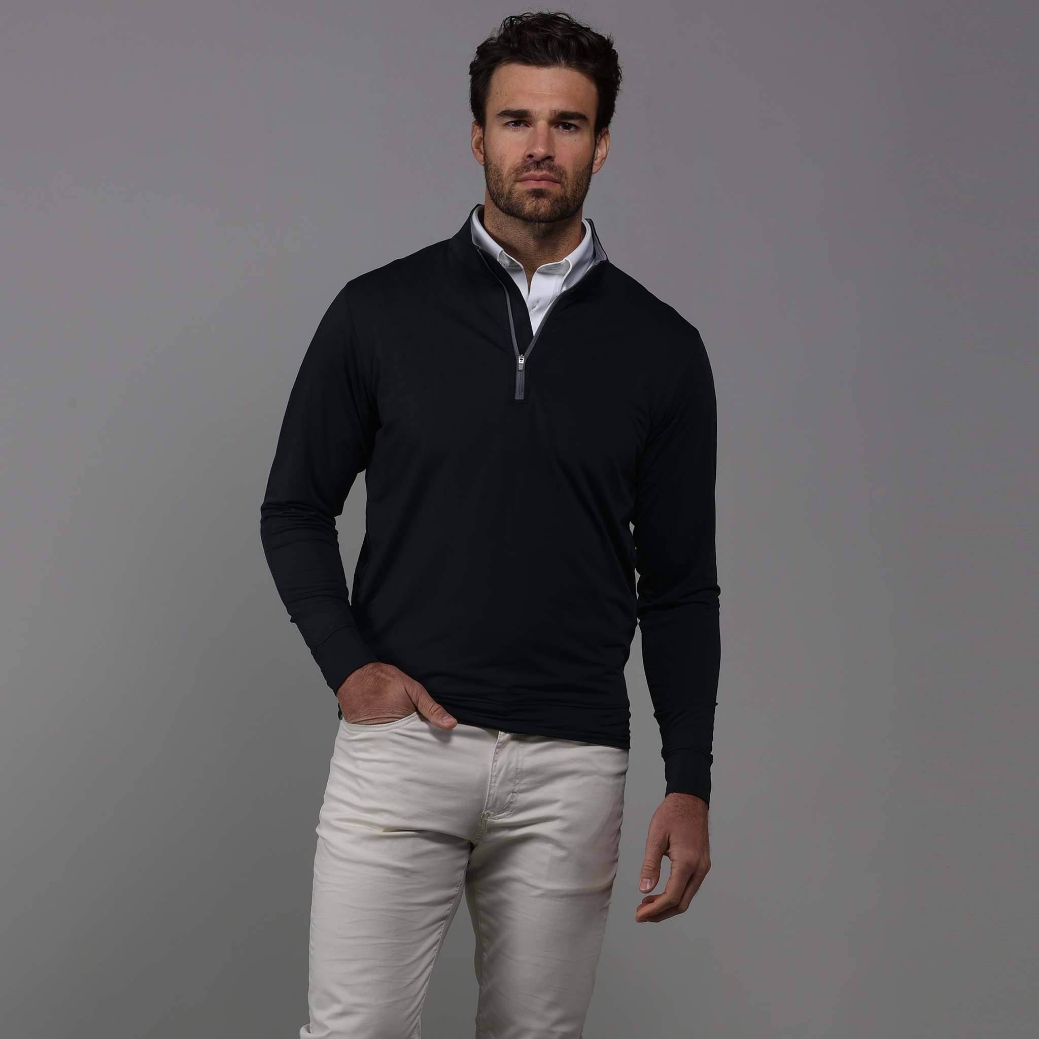 Black quarter zip discount mens