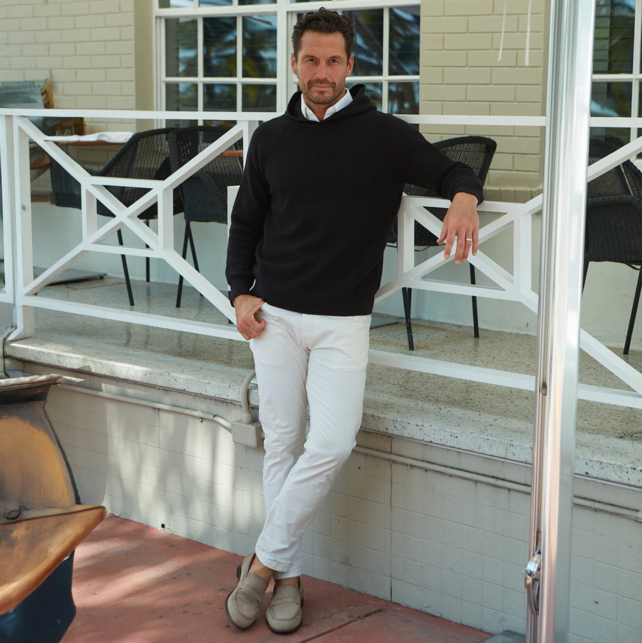 Double Knit Premium Cotton Hoodie Black – Collars & Co