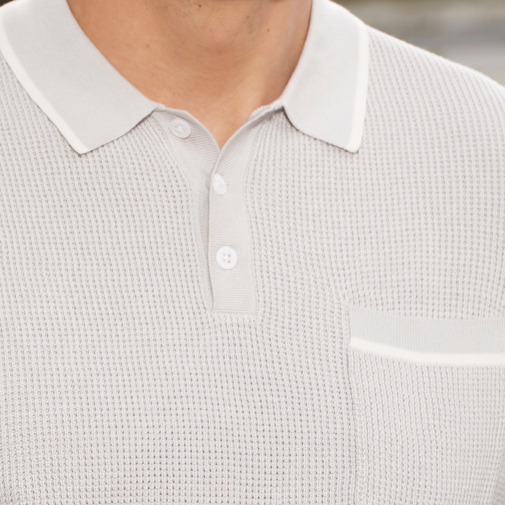 rimark style polo knit グレー RIM.ARK | Stylish polo knit (KNITWEAR ) |RIM.ARK ONLINE STORE