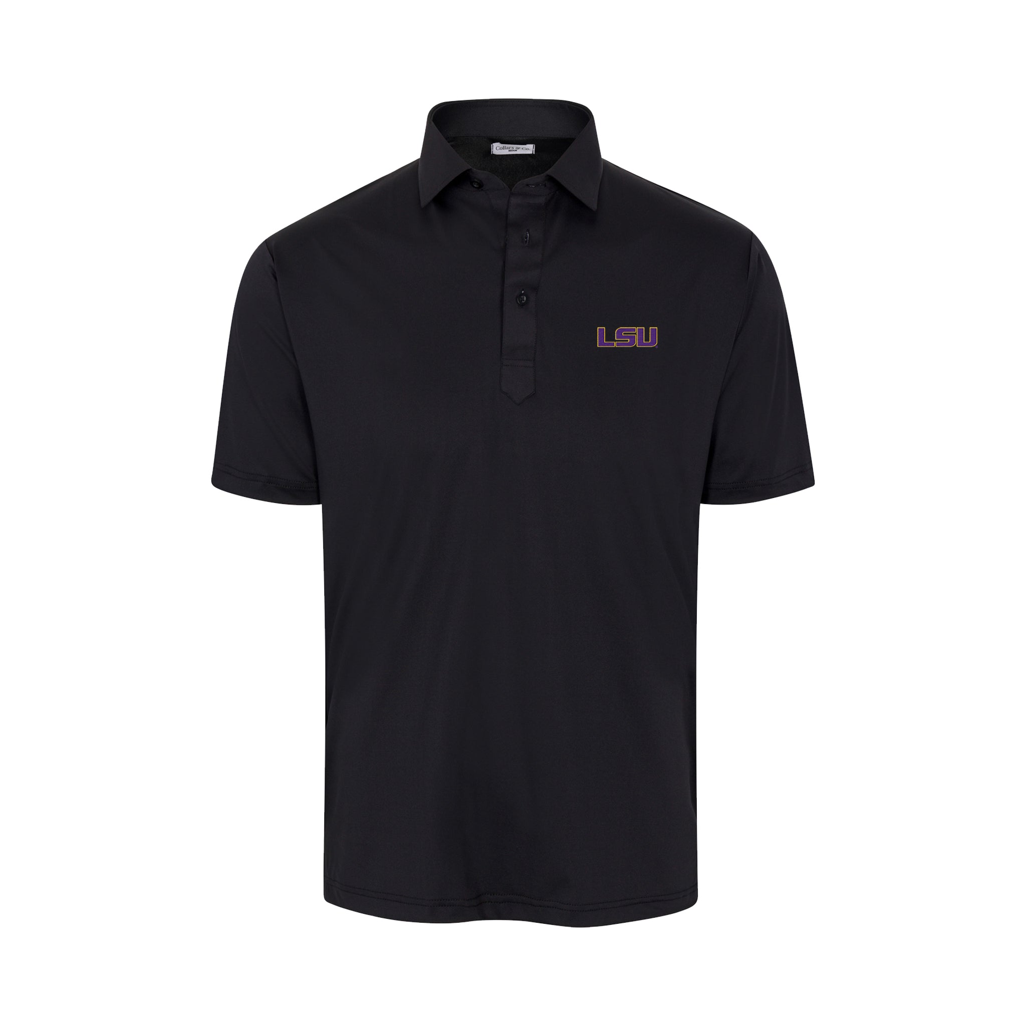 LSU Featherweight Flex Polo Black – Collars & Co.