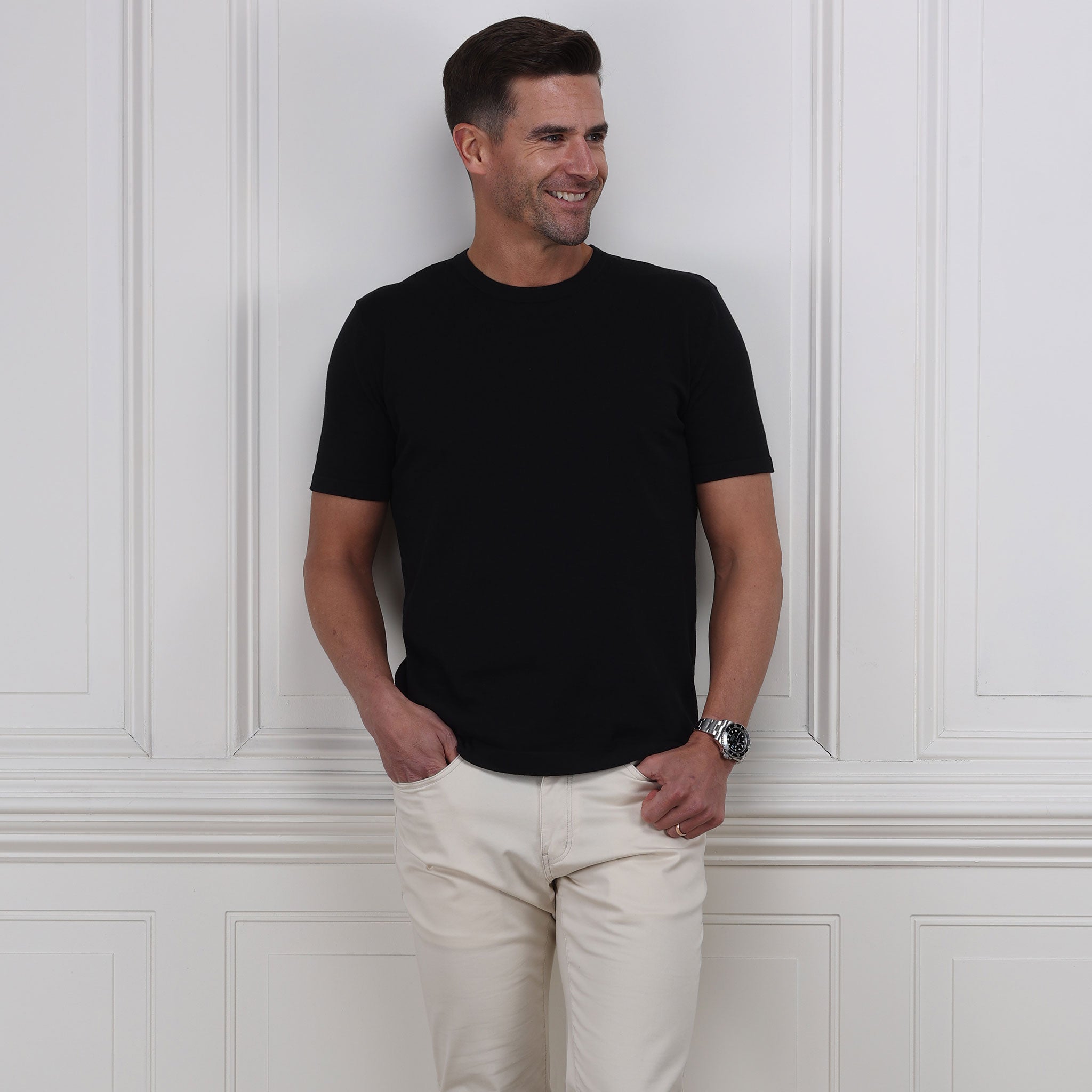 black luxury t shirt
