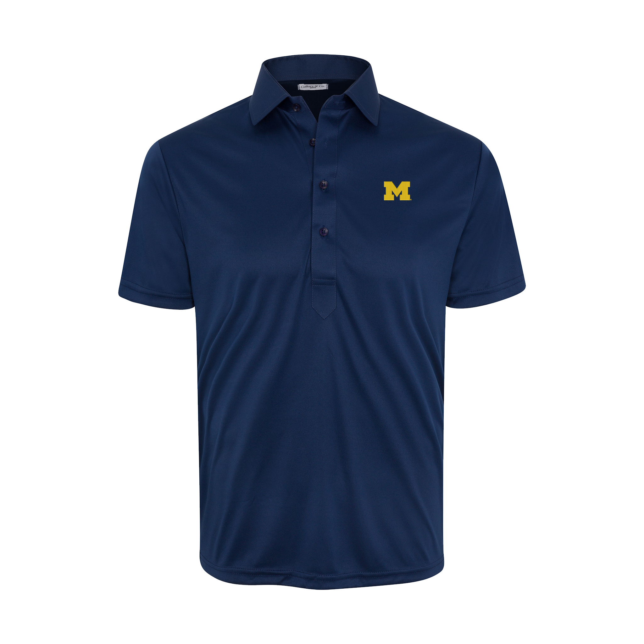 Michigan Semi-Spread Collar Polo Navy – Collars & Co.