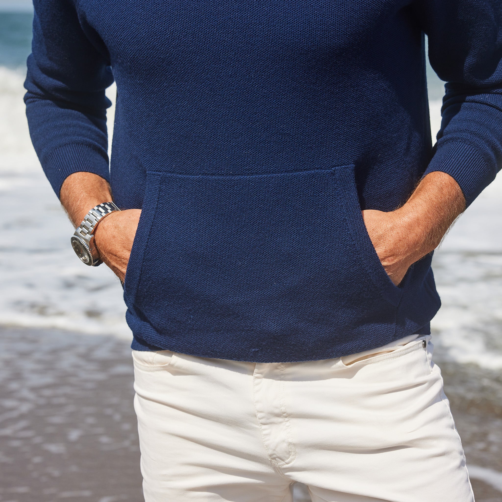 Napoli Pocket Quarter Zip Wool Sweater Navy – Collars & Co.