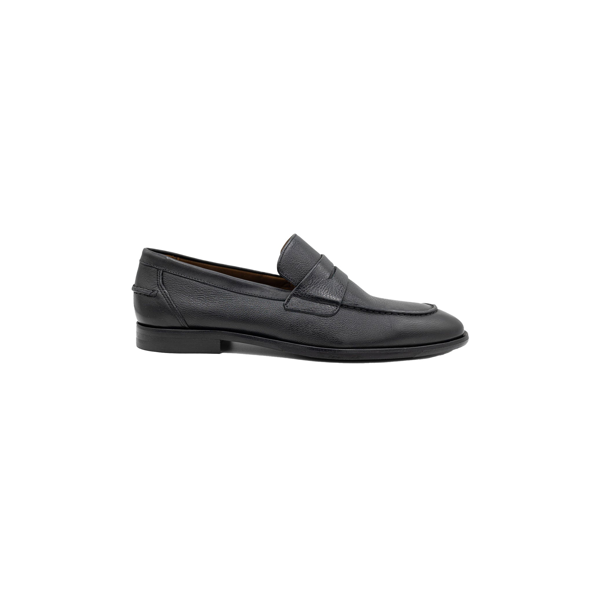 Naples Penny Loafers Black Leather  Collars & Co.