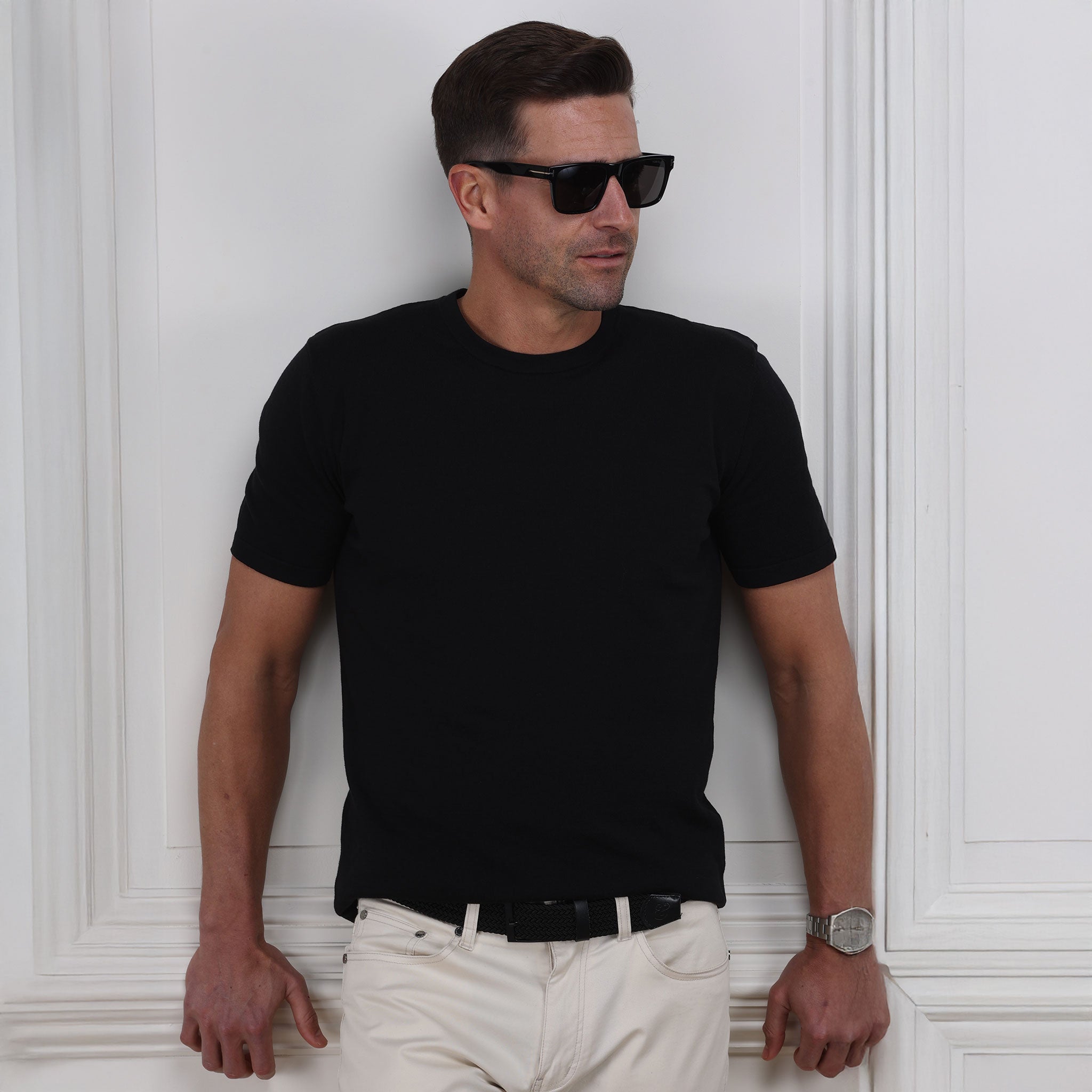 black luxury t shirt