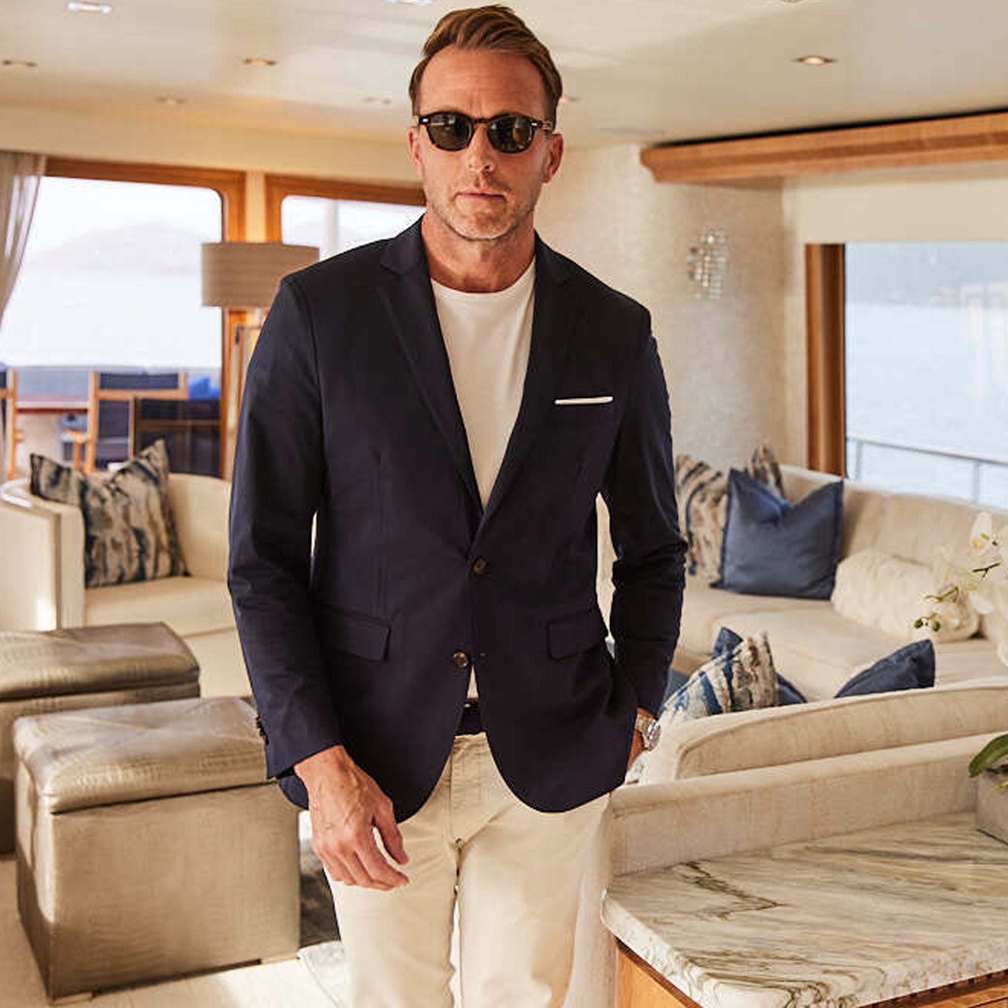 Knit Blazer Arrow Check Blazers Stenströms Milano Knitted Merino