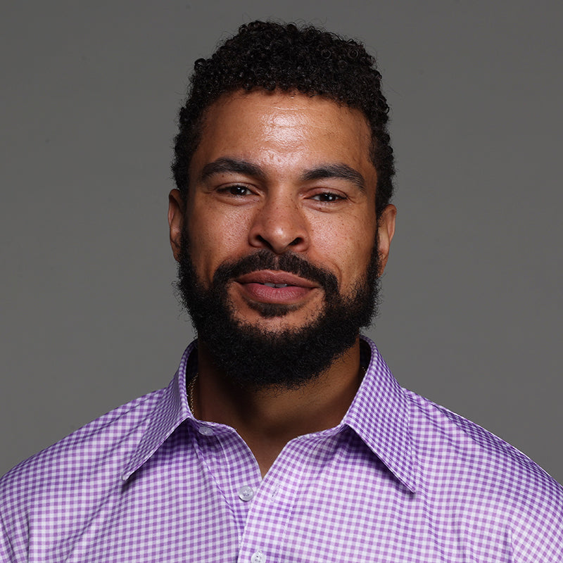 The Original Dress Collar Polo™ Lavender Gingham Collars & Co.