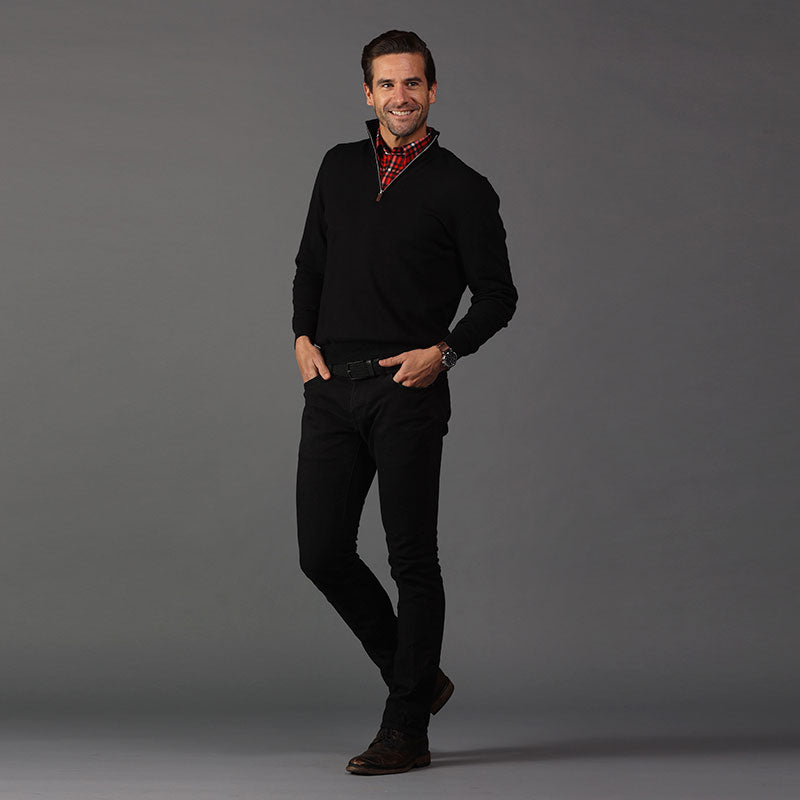 Red and black polo button down Clearance