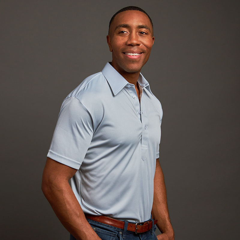 Polo shirt with dress collar Clearance