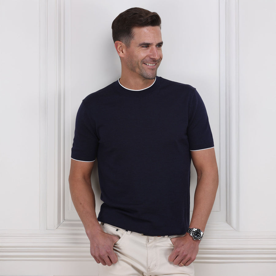 Amalfi Luxe Tee Navy