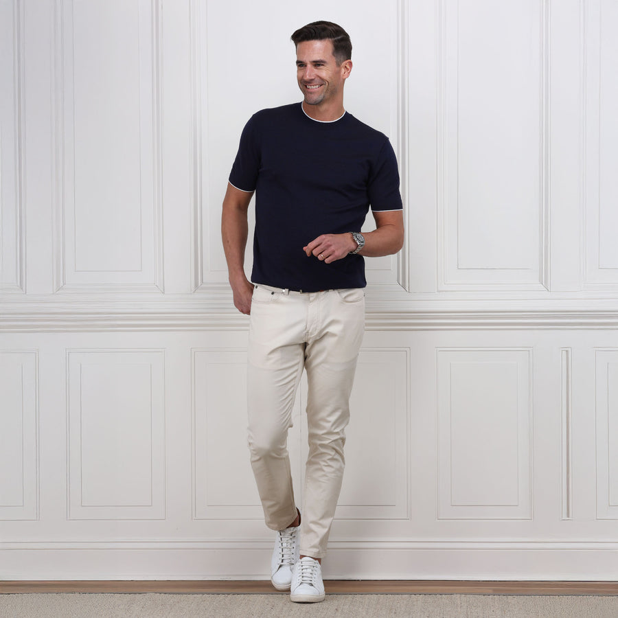 Amalfi Luxe Tee Navy