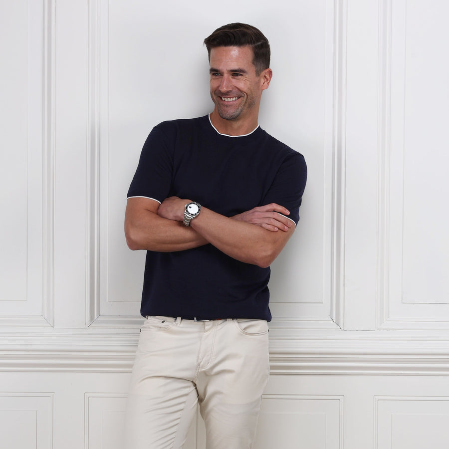 Amalfi Luxe Tee Navy