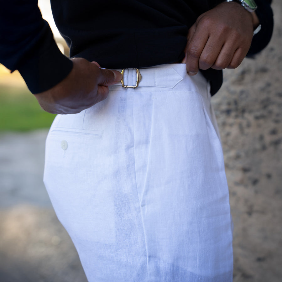 white linen dress pants Amalfi Linen Trouser White 30 / 32