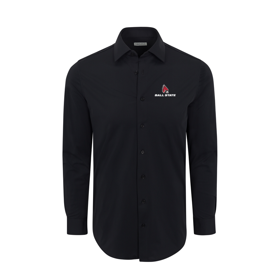 Ball State Apex Performance Dress Shirt Black – Collars & Co.