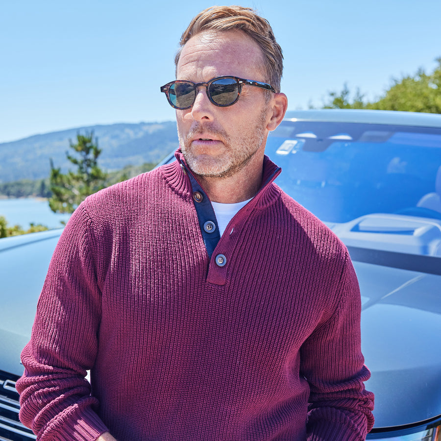 Kennebunkport Burgundy Cotton Sweater