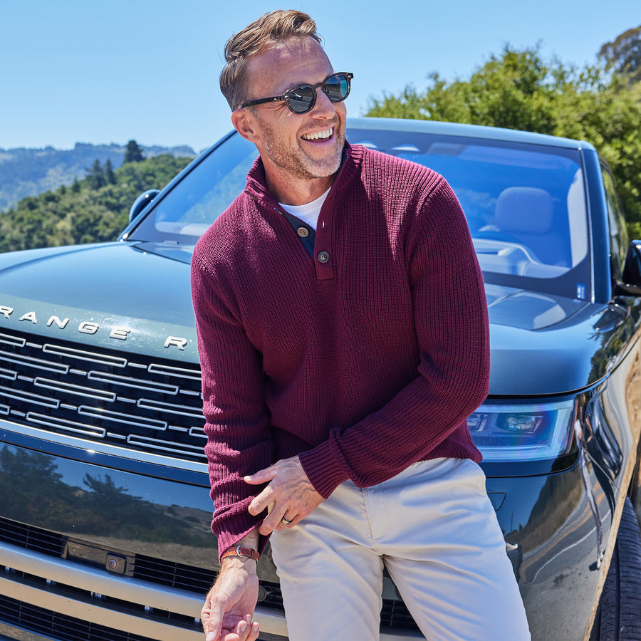 Kennebunkport Burgundy Cotton Sweater