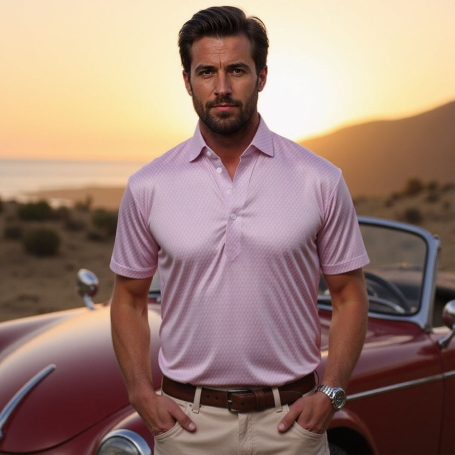 Semi-Spread Collar Polo Vantage Pink