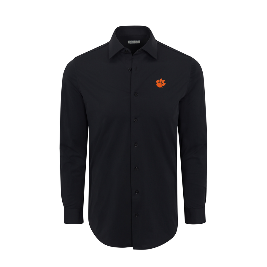 Clemson Apex Performance Dress Shirt Black