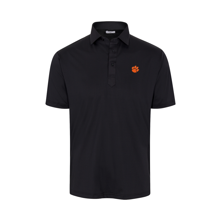 Clemson Featherweight Flex Polo Black