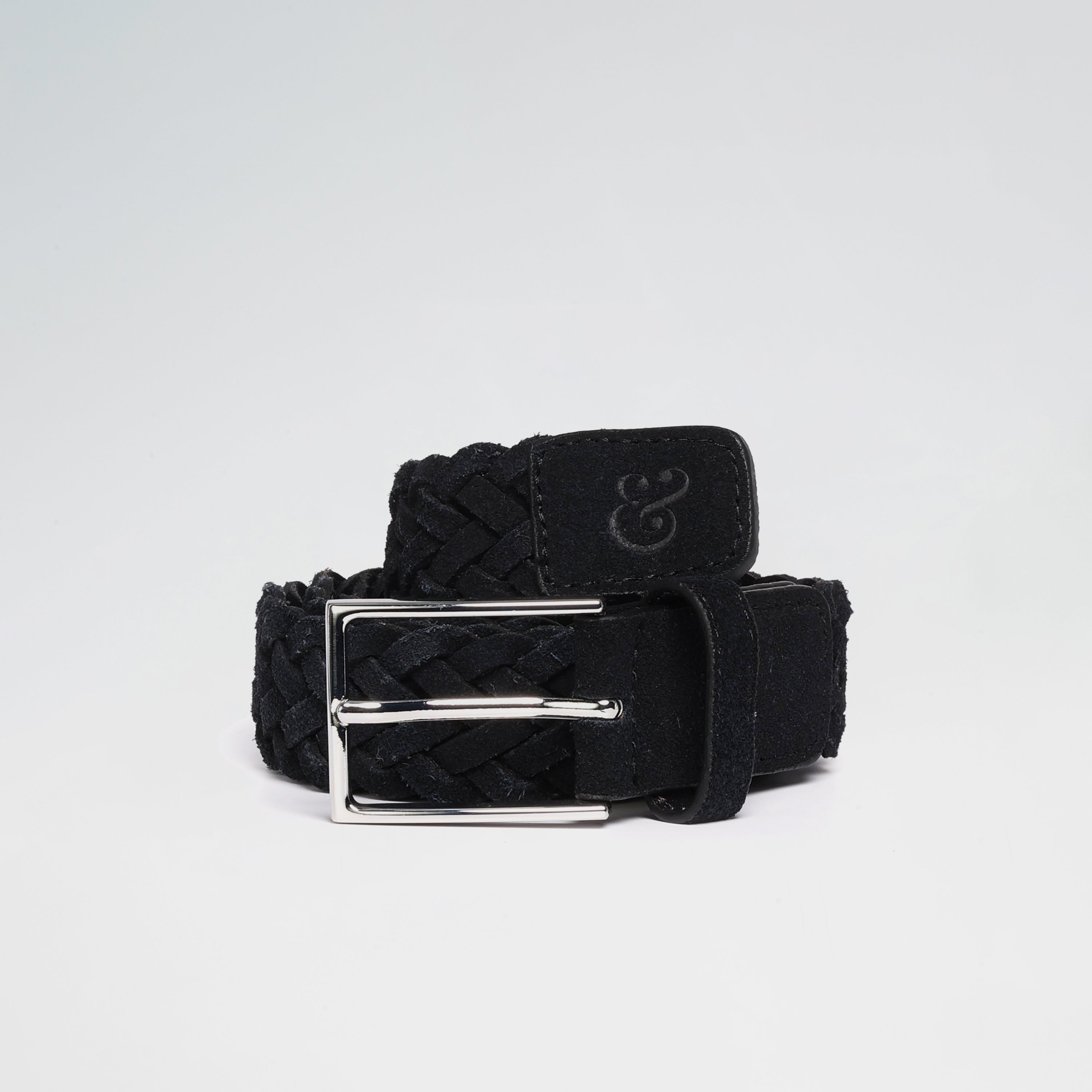 black suede tie belt