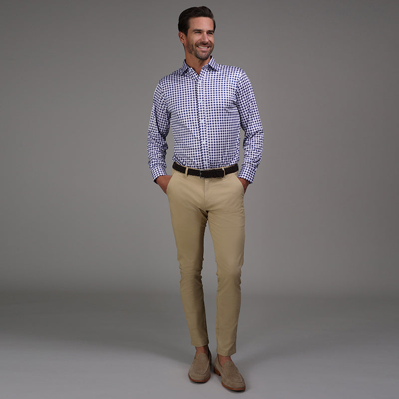 CEO Chino Classic Pocket Cotton Stretch Pants Khaki – Collars & Co.