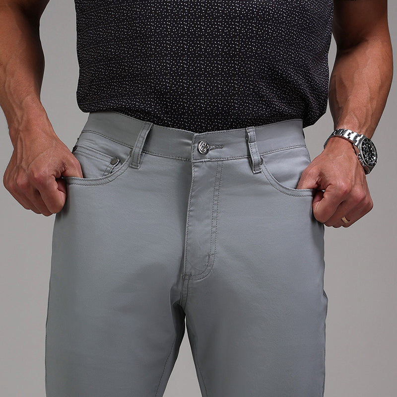 CEO Chino Five Pocket Cotton Stretch Pants Grey