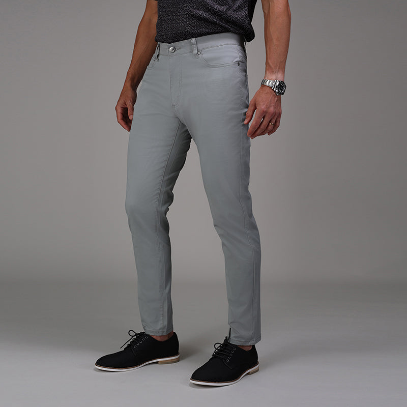 CEO Chino Five Pocket Cotton Stretch Pants Grey – Collars & Co.