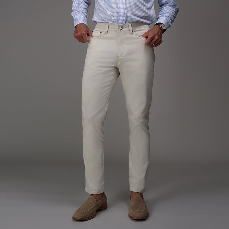 CEO Chino Five Pocket Cotton Stretch Pants Stone