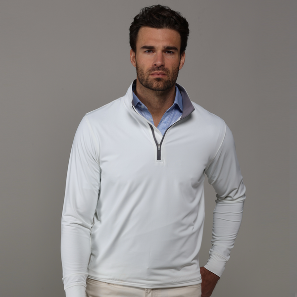 Mens white golf pullover sale