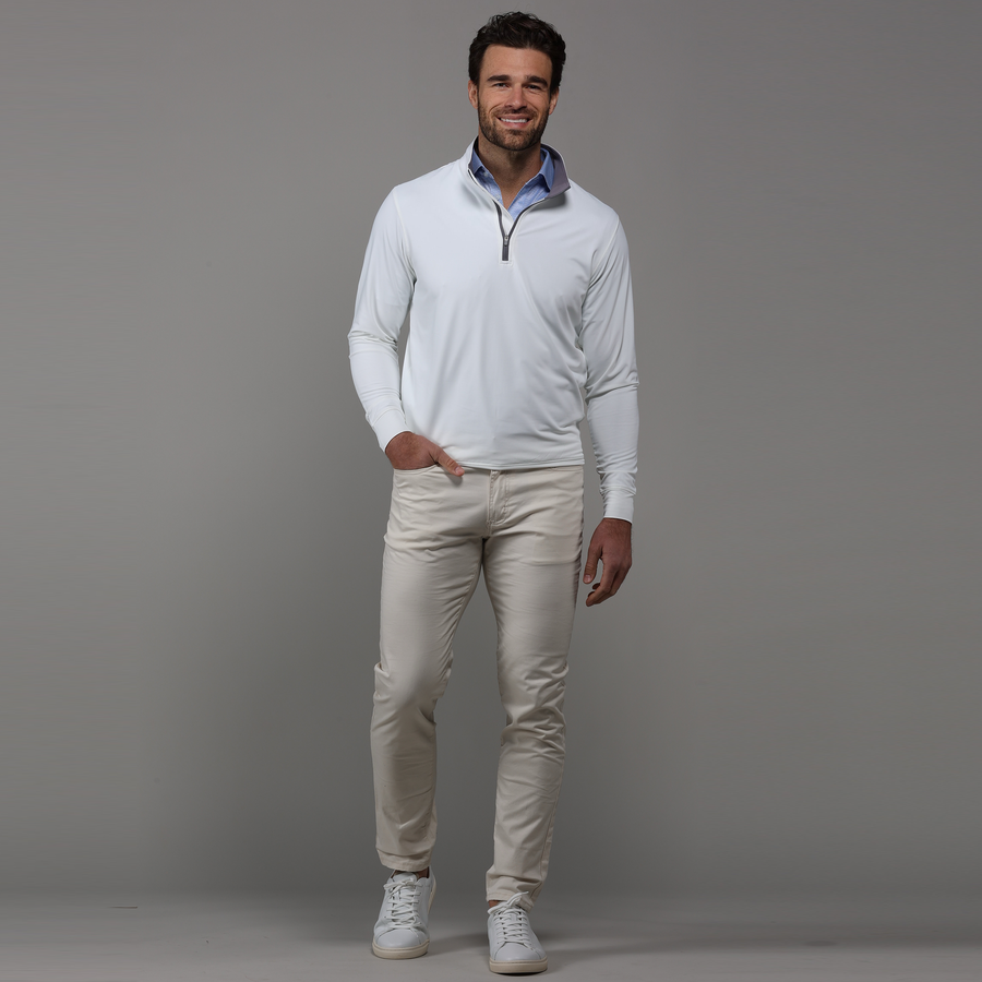 White Tour Performance Men s Golf Quarter Zip Pullover Collars Co