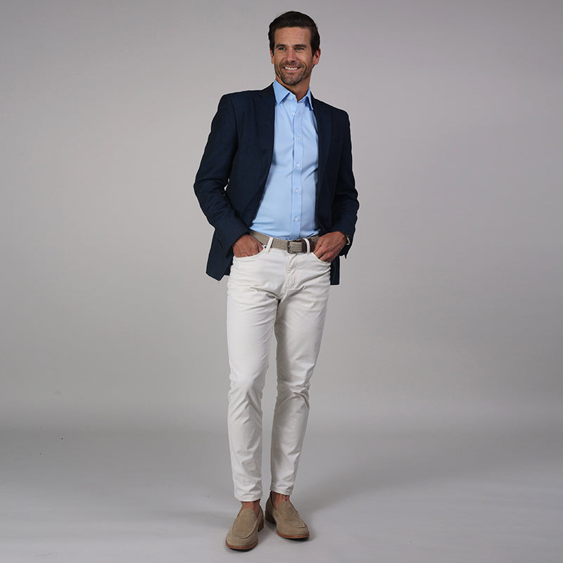 Quattro Flex Dress Shirt with Semi-Spread Collar Sky Blue 2XL / Sky Blue Quattro Flex Dress Shirt with Semi-Spread Collar Sky Blue 2XL / Sky Blue