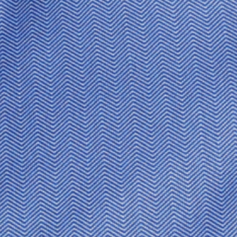 Semi-Spread Collar Polo Royal Blue Herringbone