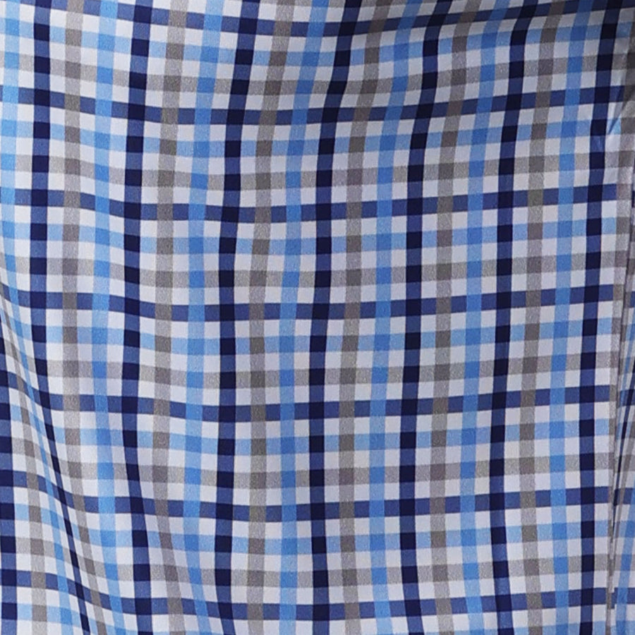 Oxford Button Down Collar Polo Westbury Blue Tan & Navy Gingham