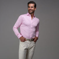 Quattro Flex Dress Shirt with Semi-Spread Collar White – Collars & Co.