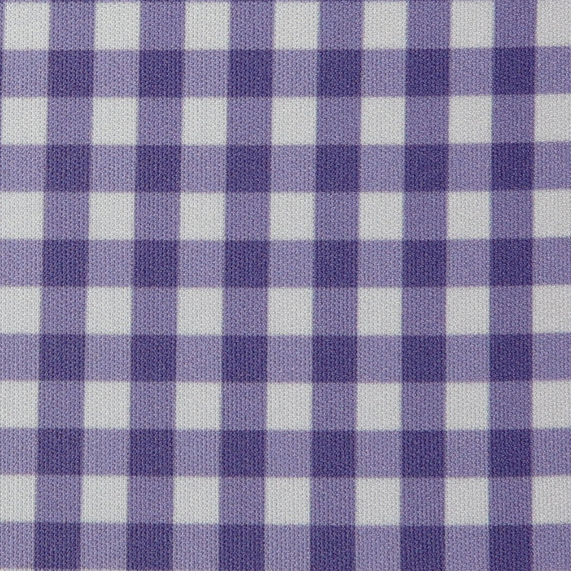 Semi-Spread Collar Polo Light Purple Gingham