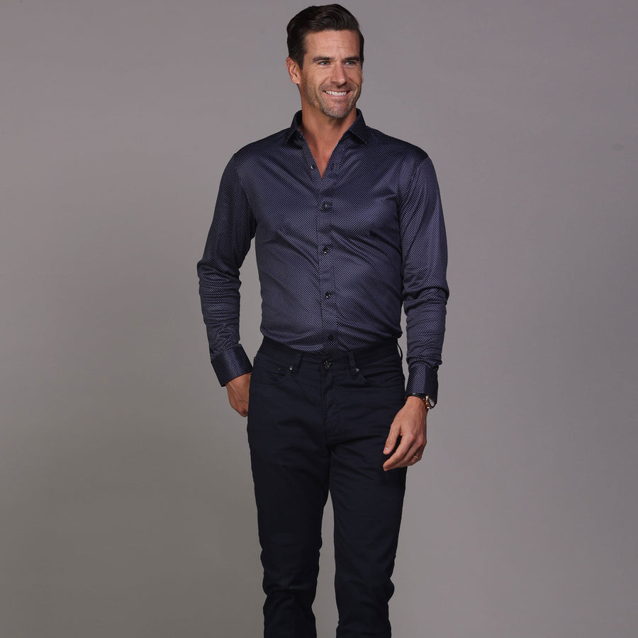 men's medium dress shirt Medium Blue Cotton Elijah