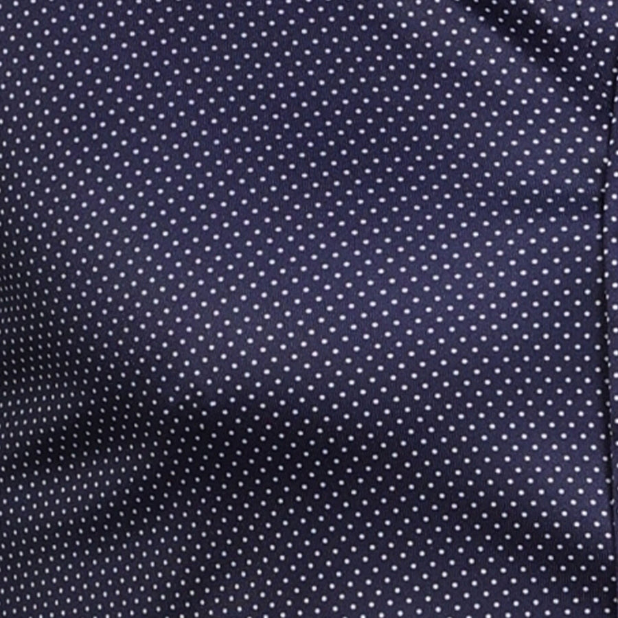 Quattro Flex Dress Shirt with Semi-Spread Collar Midnight Micro Dot