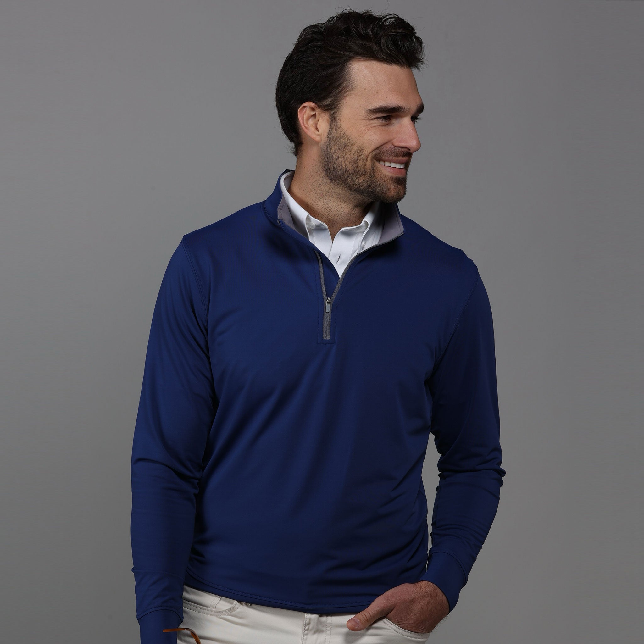 Annapolis Navy Tour Performance Men's Golf Quarter Zip Pullover ...