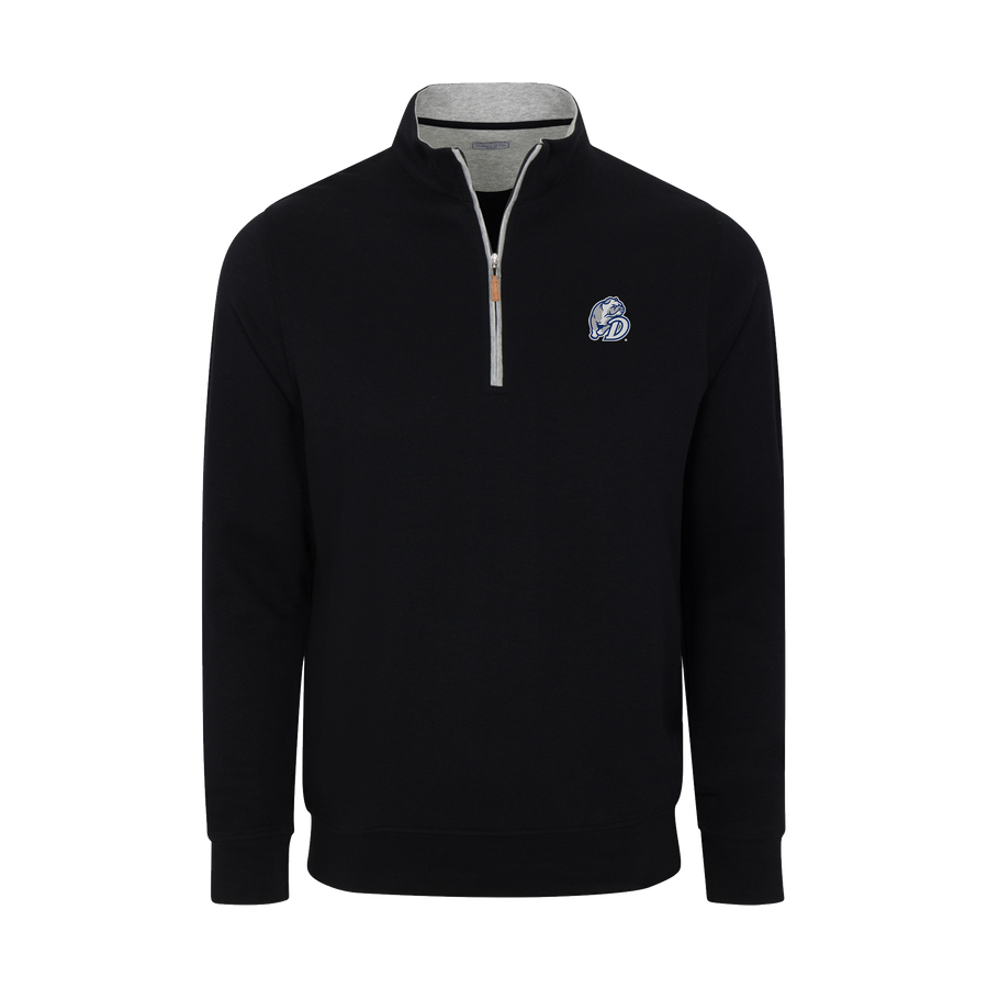 Drake Black Heather Cloud Cotton Quarter Zip Pullover