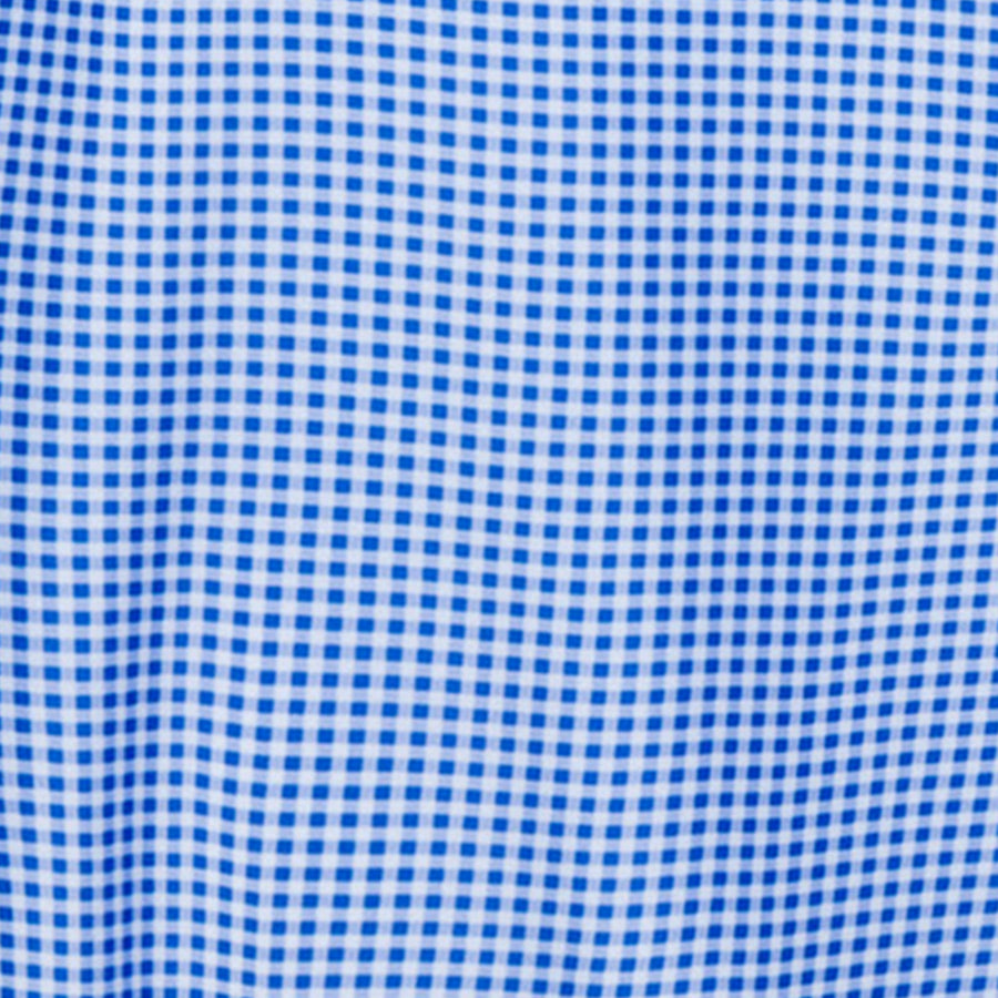 Featherweight Flex Polo Blue Micro Gingham