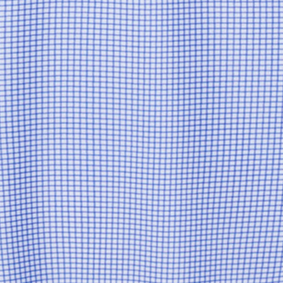Featherweight Flex Polo Blue Micro Grid