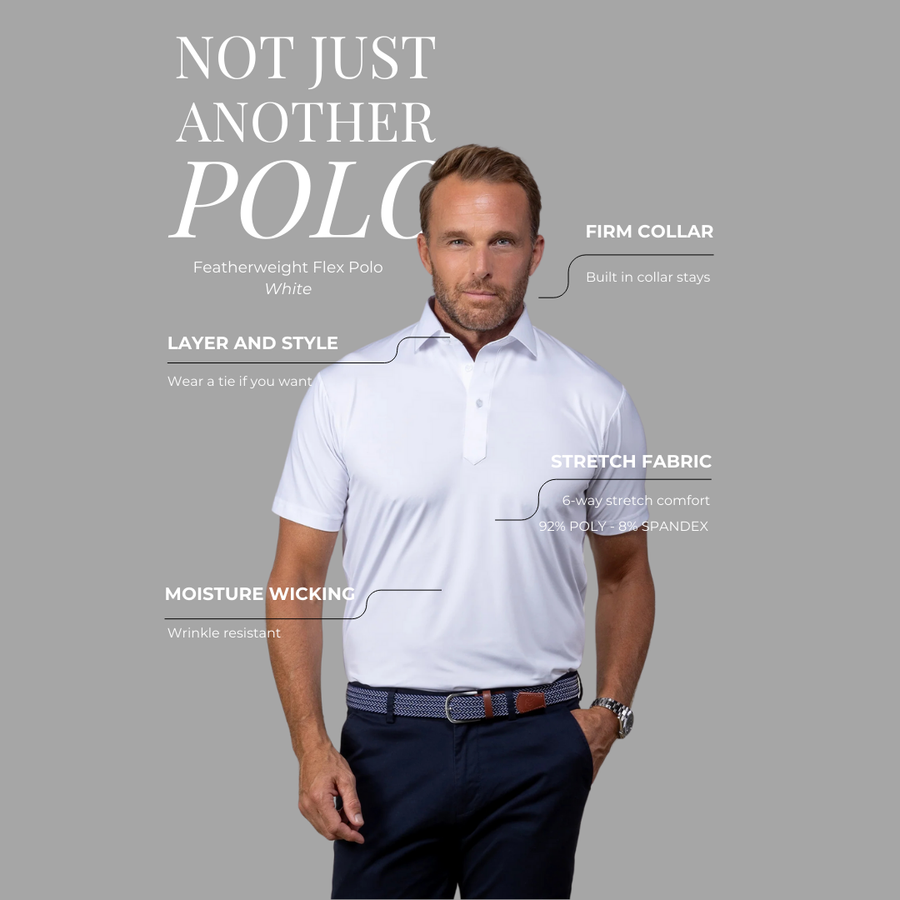 Featherweight Flex Polo White