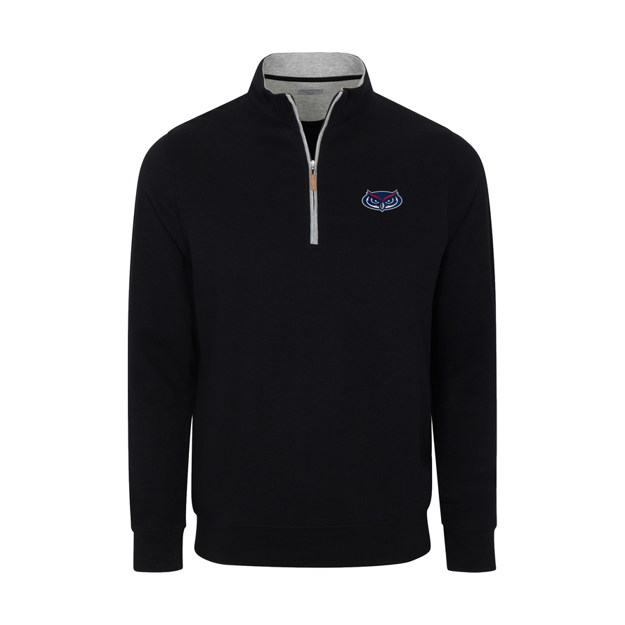 Florida Atlantic Black Heather Cloud Cotton Quarter Zip Pullover