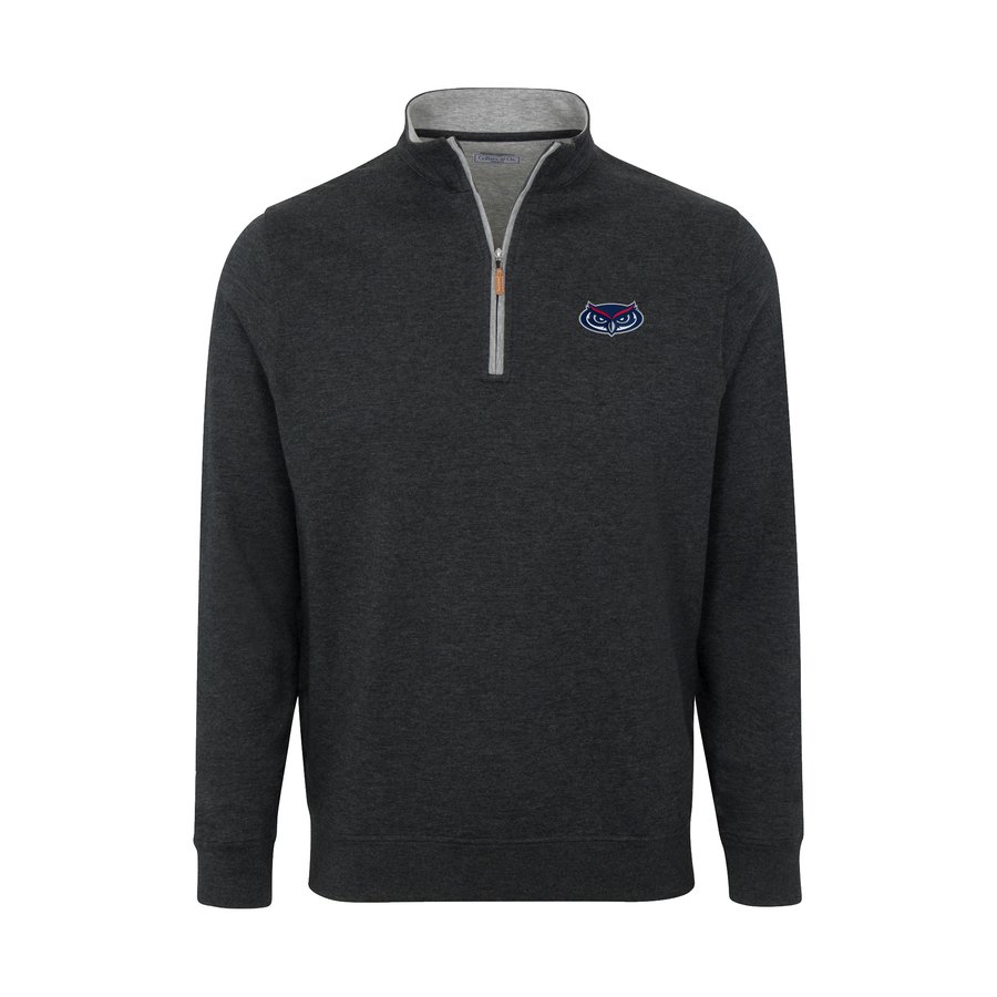 Florida Atlantic Charcoal Heather Cloud Cotton Quarter Zip Pullover