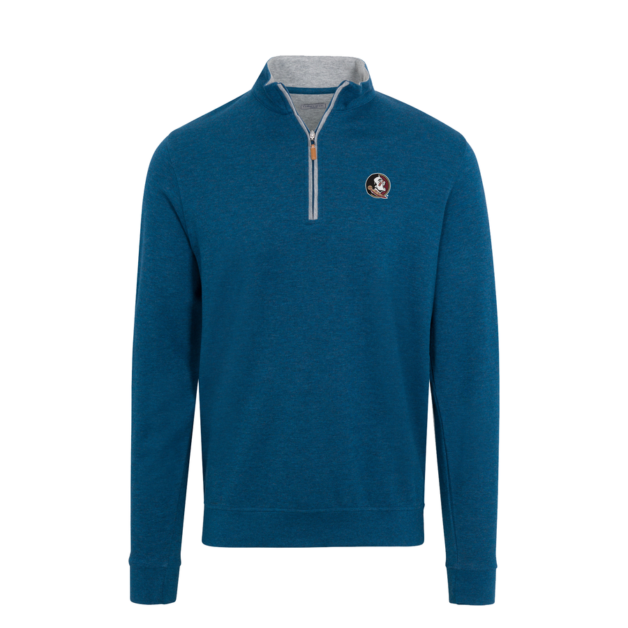 Florida State Indigo Heather Cloud Cotton Quarter Zip Pullover