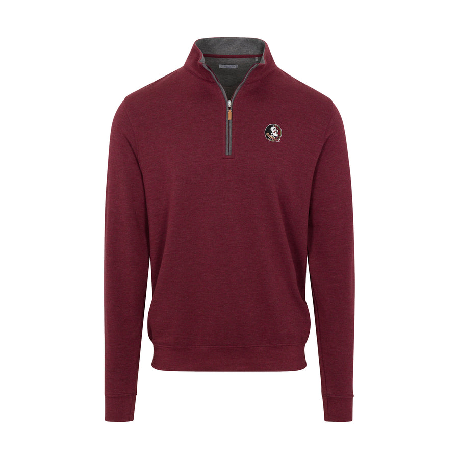 Florida State Merlot Heather Cloud Cotton Quarter Zip Pullover