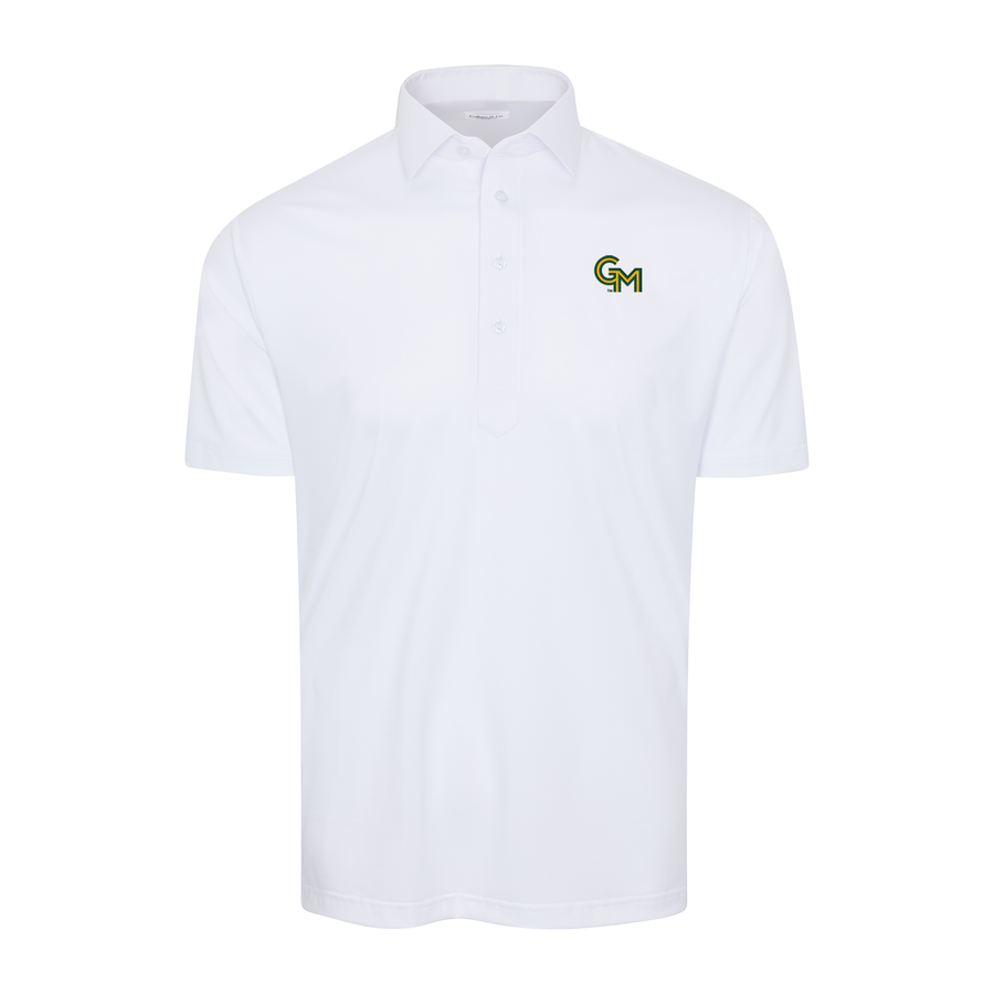 George Mason Semi-Spread Collar Polo White